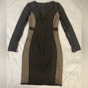 ✨Black & Beige Bandage Dress